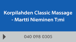 Korpilahden Classic Massage - Martti Nieminen T:mi logo